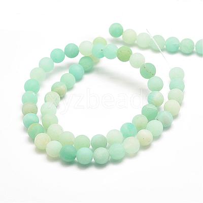 Natural Amazonite Bead Strands G-G684-03-4mm-1