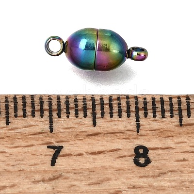 304 Stainless Steel Magnetic Clasps with Loops STAS-F365-04RC-1