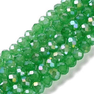 Baking Electroplate Glass Beads Strands LS-DGLA-A039-J6MM-B03-1