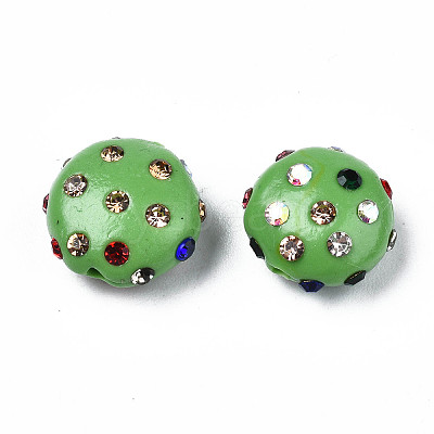 Polymer Clay Rhinestone Beads RB-S056-27J-1
