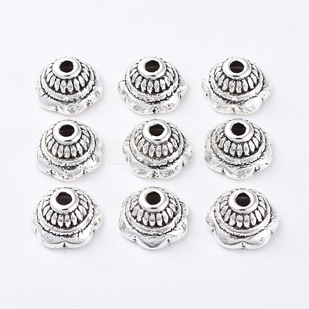 Tibetan Style Flower Bead Caps X-LF11244Y-1