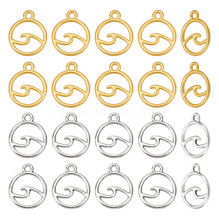 Unicraftale 60PCS 2Colors Rack Plating Alloy Charms FIND-UN0002-59-1