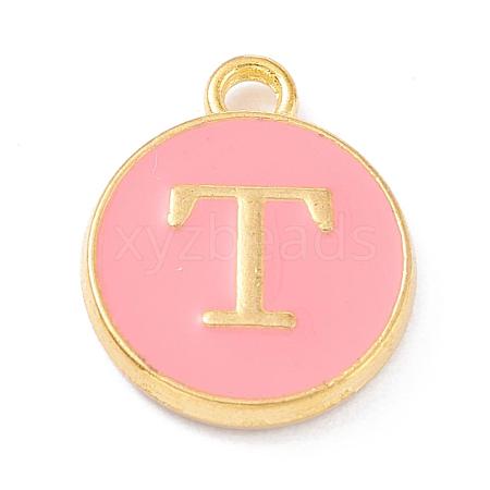 Golden Plated Alloy Enamel Charms X-ENAM-Q437-14T-1