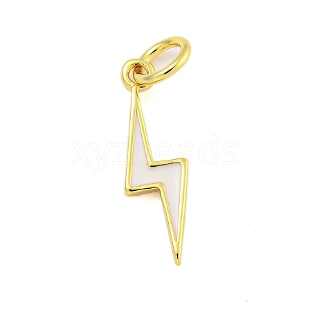 Rack Plating Brass Enamel Pendants KK-U021-16A-G-1