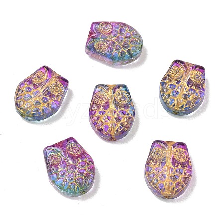 Baking Paint Transparent Glass Beads DGLA-N018-14C-1