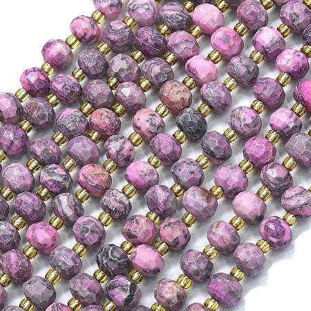 Natural Netstone Dyed Beads Strands G-K389-E29-01-1