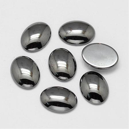 Non-magnetic Synthetic Hematite Cabochons G-P162-04-10x14mm-1