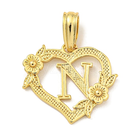 Heart Brass Pendants KK-I714-04G-N-1