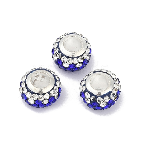 Alloy Rhinestone Clay Pave Beads ALRI-D300-02S-04-1