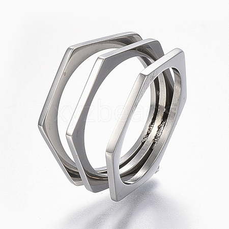 304 Stainless Steel Wide Band Finger Rings RJEW-E153-02P-1