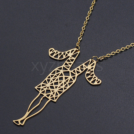 201 Stainless Steel Pendant Necklaces NJEW-S105-JN621-45-2-1