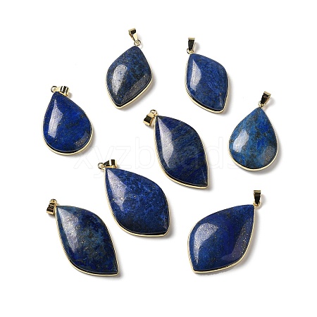 Natural Lapis Lazuli Dyed Pendants G-R486-03G-B-1