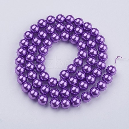 Glass Pearl Beads Strands HY-12D-B15-1