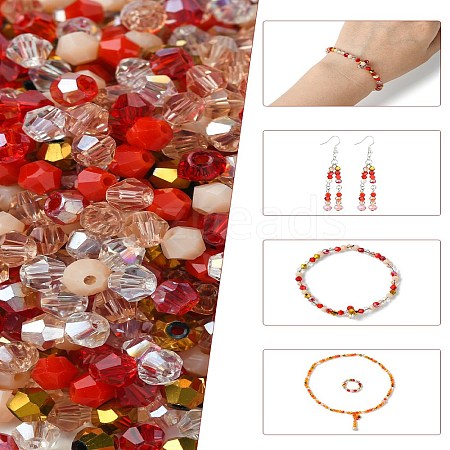 Mixed Styles Glass Beads GLAA-YWC0003-01G-1