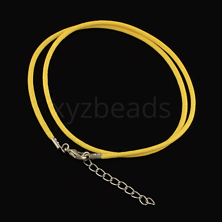 Waxed Cotton Cord Necklace Making MAK-S032-2mm-118-1