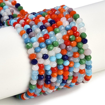 Rondelle Glass Bead Strands GLAA-C034-01A-1