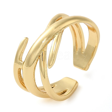 Brass Open Cuff Rings for Women LS-RJEW-Z070-07G-02-1