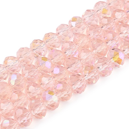 Electroplate Glass Beads Strands EGLA-A044-T6mm-L22-1