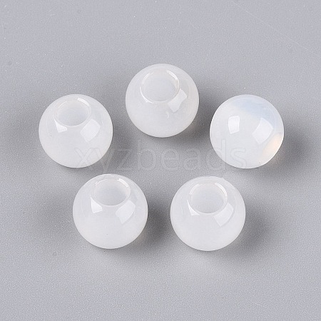 Natural White Agate European Beads G-Q602-09A-02-1