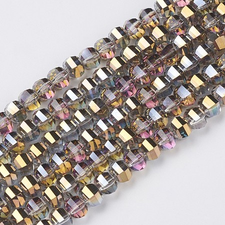 Electroplate Glass Beads Strands EGLA-L012-A-HP02-1