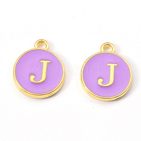 Golden Plated Alloy Enamel Charms X-ENAM-S118-10J-1