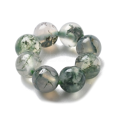 Natural Moss Agate Beads G-P557-01E-1