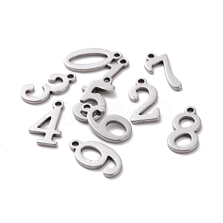 10Pcs 201 Stainless Steel Pendants STAS-R108-1-1