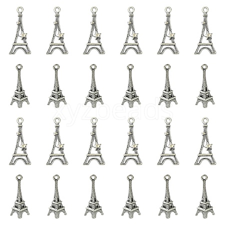 32Pcs 2 Styles Tibetan Style Alloy Pendants FIND-FS0002-12-1