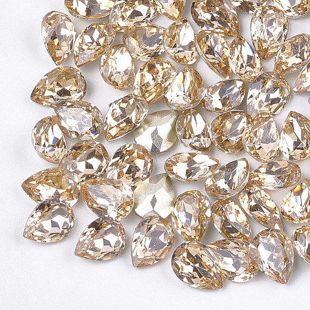 Pointed Back Resin Rhinestone Cabochons CRES-S380-6x8mm-B15-1