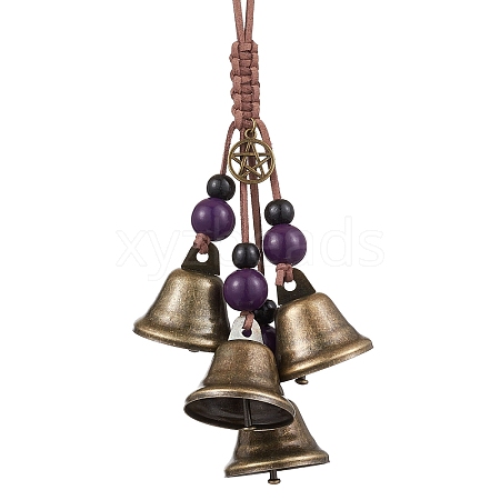 Iron Bell Pendant Decoration HJEW-JM02474-1