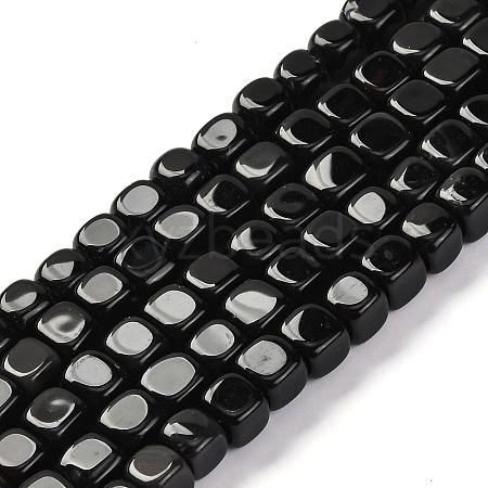 Natural Black Onyx Beads Strands G-G177-E15-02-1