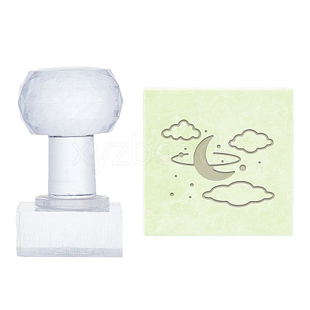 Clear Acrylic Soap Stamps DIY-WH0437-007-1