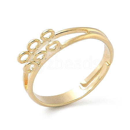Adjustable Brass Finger Ring Trays for Hanging Pendant KK-K414-03B-G-1
