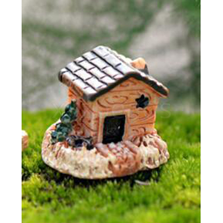 Mini Resin House Figurine Ornaments MIMO-PW0003-180C-1