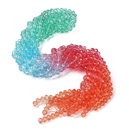 Transparent Painted Glass Beads Strands DGLA-A034-T8mm-A11-1