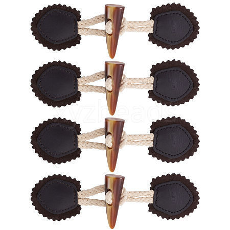 5 Pairs Resin Buttons BUTT-TA0001-48B-1
