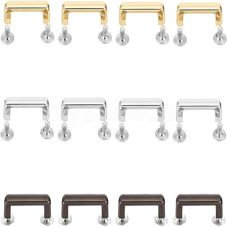 WADORN 12 Sets 3 Colors Zinc Alloy Bag Suspension Clasps FIND-WR0005-56-1