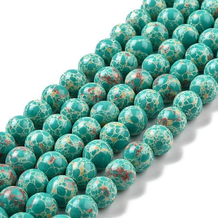 Synthetic Imperial Jasper Beads Strands G-E568-01C-02-1