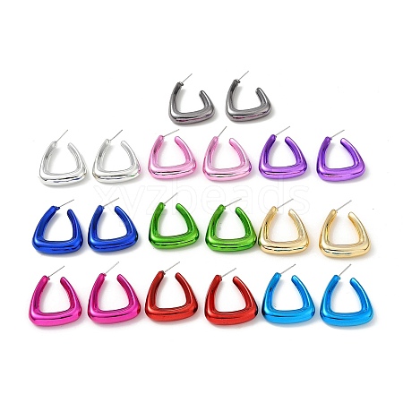 Triangle Acrylic Stud Earrings EJEW-P251-06-1