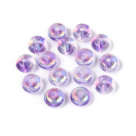 Baking Paint Electroplate Transparent Glass Beads EGLA-Q141-01B-A02-1