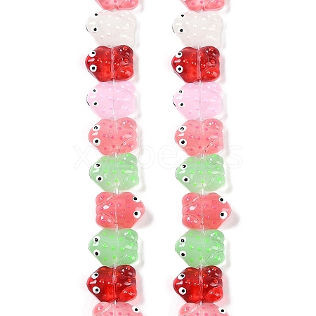 Transparent Glass Enamel Beads Strands GLAA-B021-05F-1