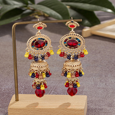 Alloy Acrylic Dangle Stud Earrings FS-WG31A95-07-1