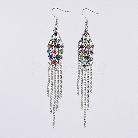 Tassel Earrings X-EJEW-JE03501-1