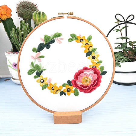 Flower Pattern Embroidery Kits PW-WG2E0C1-04-1