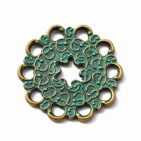 Tibetan Style Alloy Filigree Joiners FIND-WH0034-27ABG-1