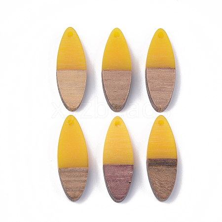 Resin & Walnut Wood Pendants RESI-S358-18C-1