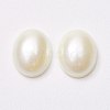 Acrylic Imitation Pearl Cabochons MACR-E007-13x18mm-J02-1