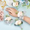 CHGCRAFT 4pcs 2 Style Silk Ribbon Wrist Corsage AJEW-CA0002-74-3