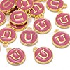 Golden Plated Alloy Enamel Charms X-ENAM-S118-08U-4