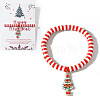 Elegant Christmas Handmade Polymer Clay Heishi Beaded Stretch Bracelets MV9996-32-1